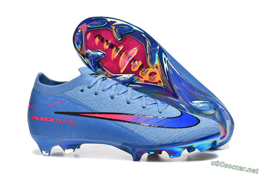 Men's Nike Air Zoom Mercurial Vapor 16 Elite FG Football Boots - Blue/Electric Blue/Radiant Pink 2