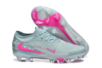 Unisex Nike Phantom 6 Low Elite FG Football Boots - Aqua/Bright Pink/Soft Gray