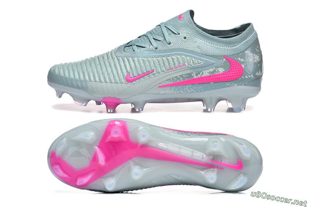 Unisex Nike Phantom 6 Low Elite FG Football Boots - Aqua/Bright Pink/Soft Gray 1