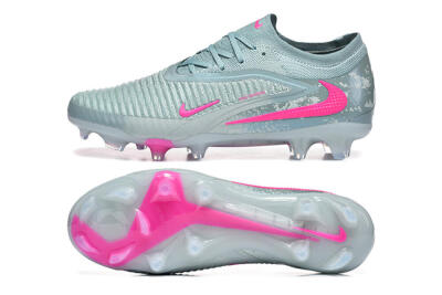 Unisex Nike Phantom 6 Low Elite FG Football Boots - Aqua/Bright Pink/Soft Gray