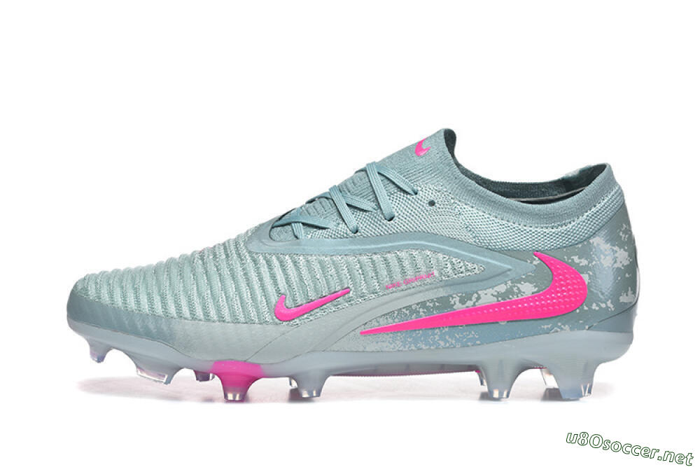 Unisex Nike Phantom 6 Low Elite FG Football Boots - Aqua/Bright Pink/Soft Gray 0