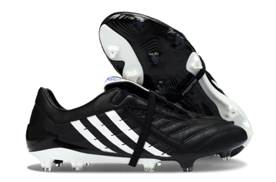 Men's Adidas Predator Accelerator Elite Fold-Over Tongue FG Football Boots - Black/Classic Black/White Strike