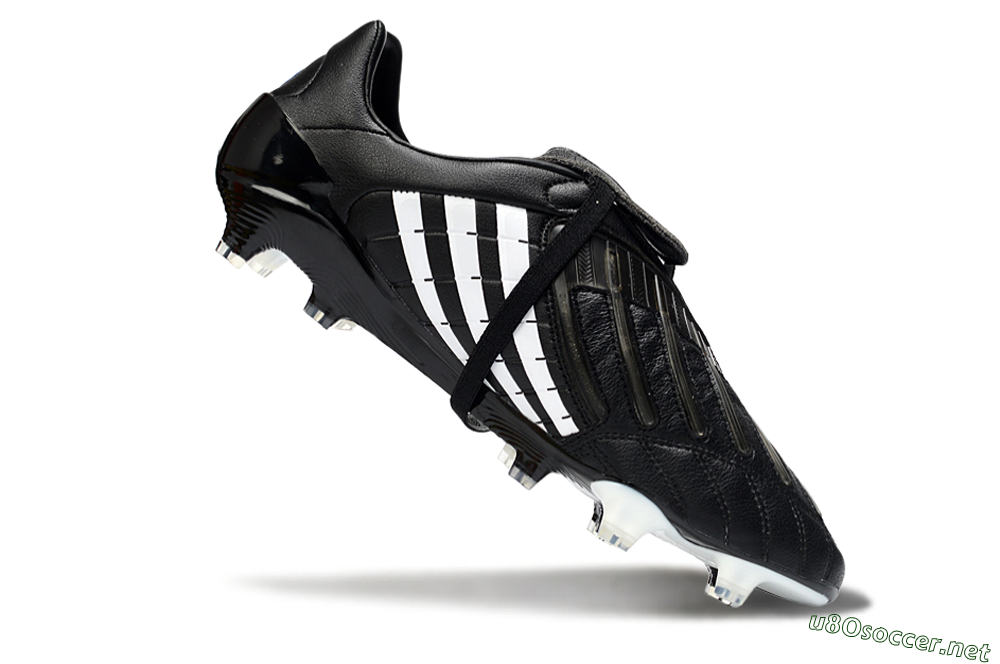 Men's Adidas Predator Accelerator Elite Fold-Over Tongue FG Football Boots - Black/Classic Black/White Strike 4