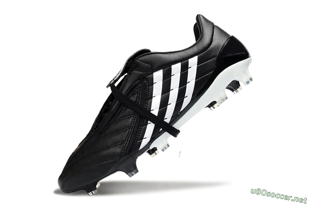 Men's Adidas Predator Accelerator Elite Fold-Over Tongue FG Football Boots - Black/Classic Black/White Strike 5