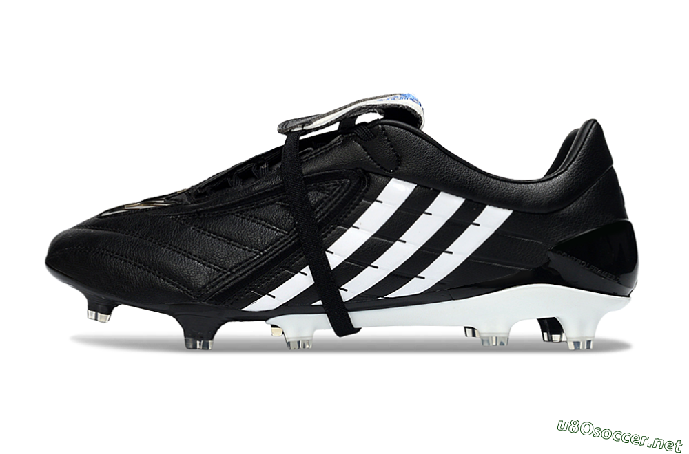 Men's Adidas Predator Accelerator Elite Fold-Over Tongue FG Football Boots - Black/Classic Black/White Strike 0