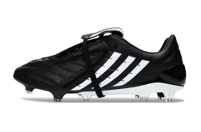 Men's Adidas Predator Accelerator Elite Fold-Over Tongue FG Football Boots - Black/Classic Black/White Strike