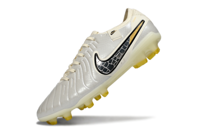 Men's Nike Tiempo Legend 10 Elite FG Football Boots - White/Ivory Mist/Black Gold