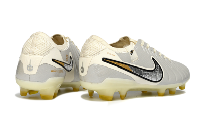 Men's Nike Tiempo Legend 10 Elite FG Football Boots - White/Ivory Mist/Black Gold