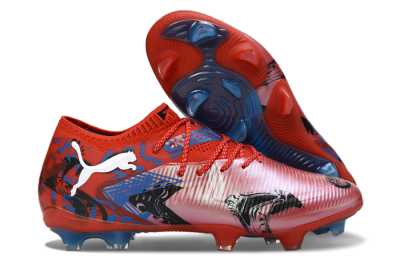 Men's Puma Future 8 Ultimate FG Football Boots - Red/Electric Blue/Fiery Red