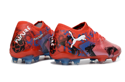 Men's Puma Future 8 Ultimate FG Football Boots - Red/Electric Blue/Fiery Red