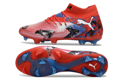 Men's Puma Future 8 Ultimate FG Football Boots - Red/Electric Blue/Black