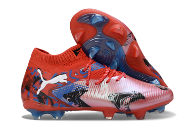 Men's Puma Future 8 Ultimate FG Football Boots - Red/Electric Blue/Black