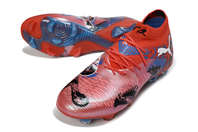 Men's Puma Future 8 Ultimate FG Football Boots - Red/Electric Blue/Black