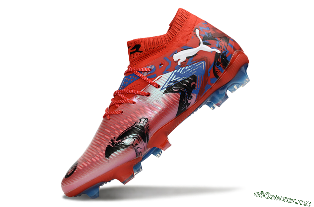 Men's Puma Future 8 Ultimate FG Football Boots - Red/Electric Blue/Black 5