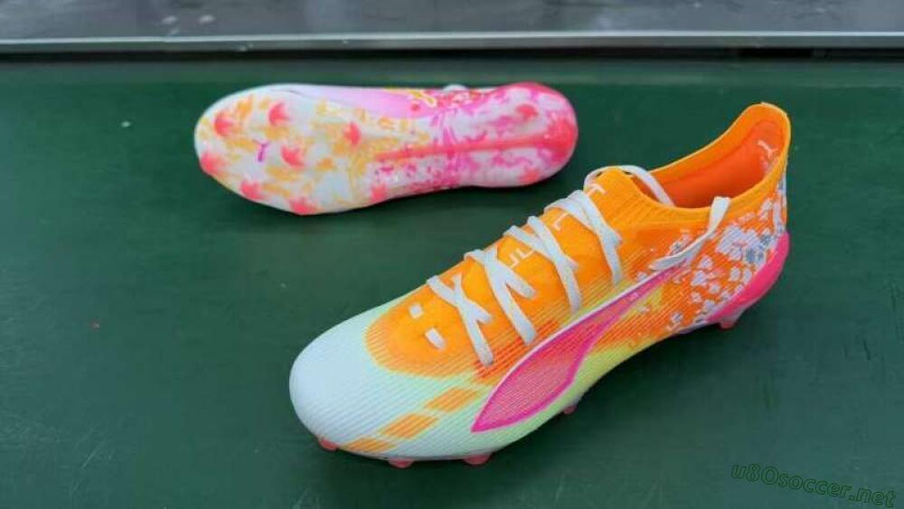 Men's Puma Ultra Ultimate FG Football Boots - Orange/Flamingo Pink/Golden Yellow