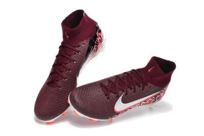 Men's Nike Air Zoom Mercurial Superfly 10 Elite FG Football Boots - Burgundy/Neon Pink/Black