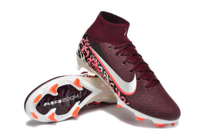 Men's Nike Air Zoom Mercurial Superfly 10 Elite FG Football Boots - Burgundy/Neon Pink/Black