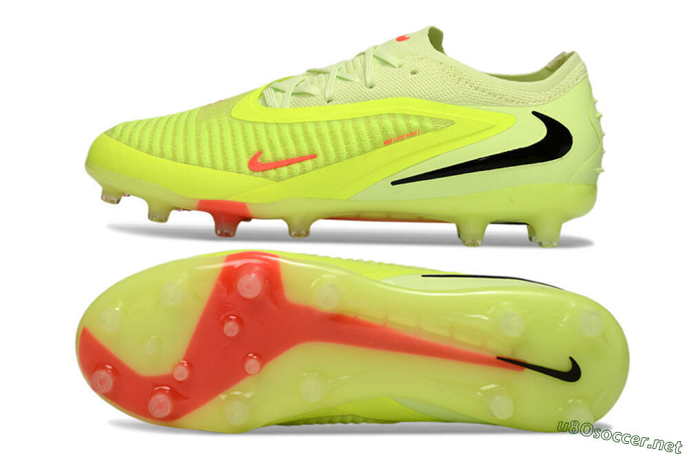 Unisex Nike Phantom 6 Low Elite AG Football Boots - Yellow/Neon Yellow/Coral Red 1