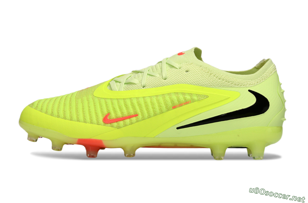 Unisex Nike Phantom 6 Low Elite AG Football Boots - Yellow/Neon Yellow/Coral Red 0