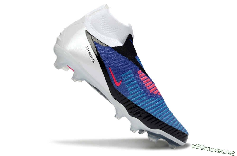 Unisex Nike Phantom 6 High Elite FG Football Boots - Blue/Electric Blue/Hot Pink 5