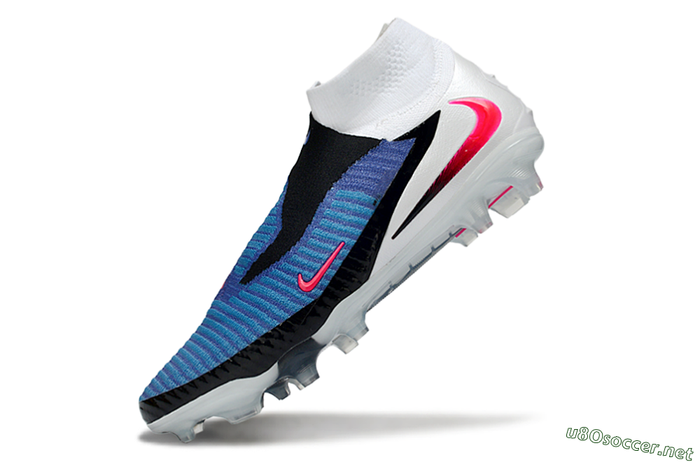 Unisex Nike Phantom 6 High Elite FG Football Boots - Blue/Electric Blue/Hot Pink 6