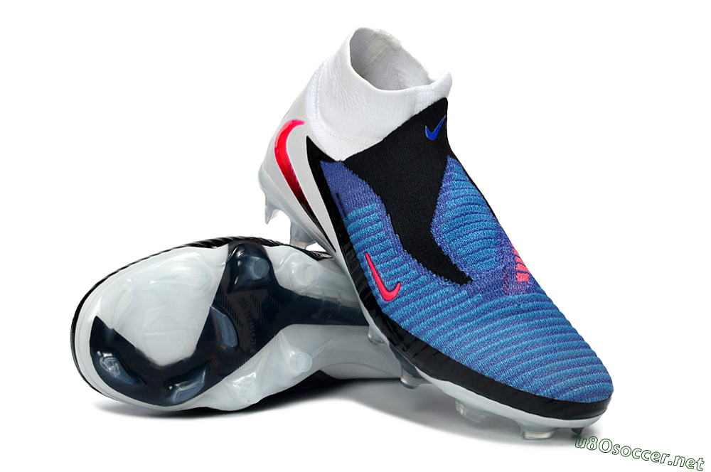 Unisex Nike Phantom 6 High Elite FG Football Boots - Blue/Electric Blue/Hot Pink 4