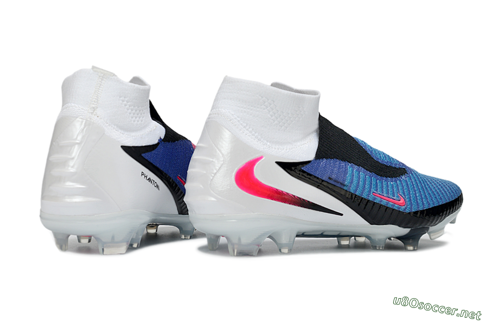 Unisex Nike Phantom 6 High Elite FG Football Boots - Blue/Electric Blue/Hot Pink 7