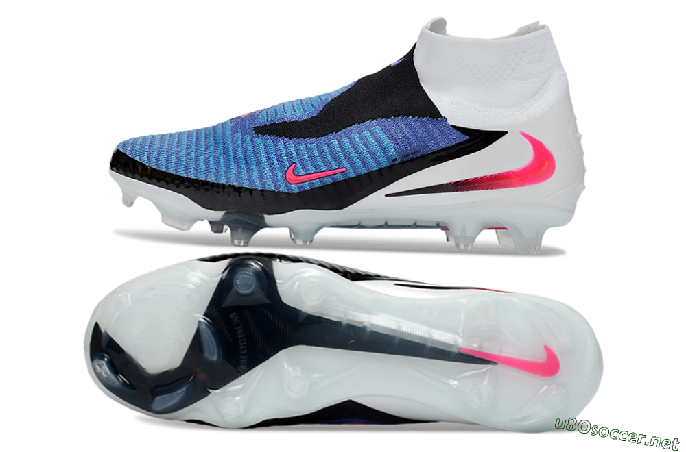 Unisex Nike Phantom 6 High Elite FG Football Boots - Blue/Electric Blue/Hot Pink 1