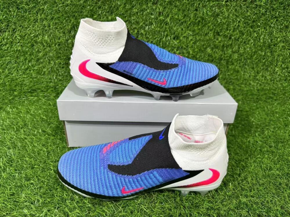 Unisex Nike Phantom 6 High Elite FG Football Boots - Blue/Electric Blue/Hot Pink