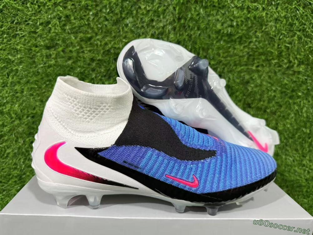 Unisex Nike Phantom 6 High Elite FG Football Boots - Blue/Electric Blue/Hot Pink