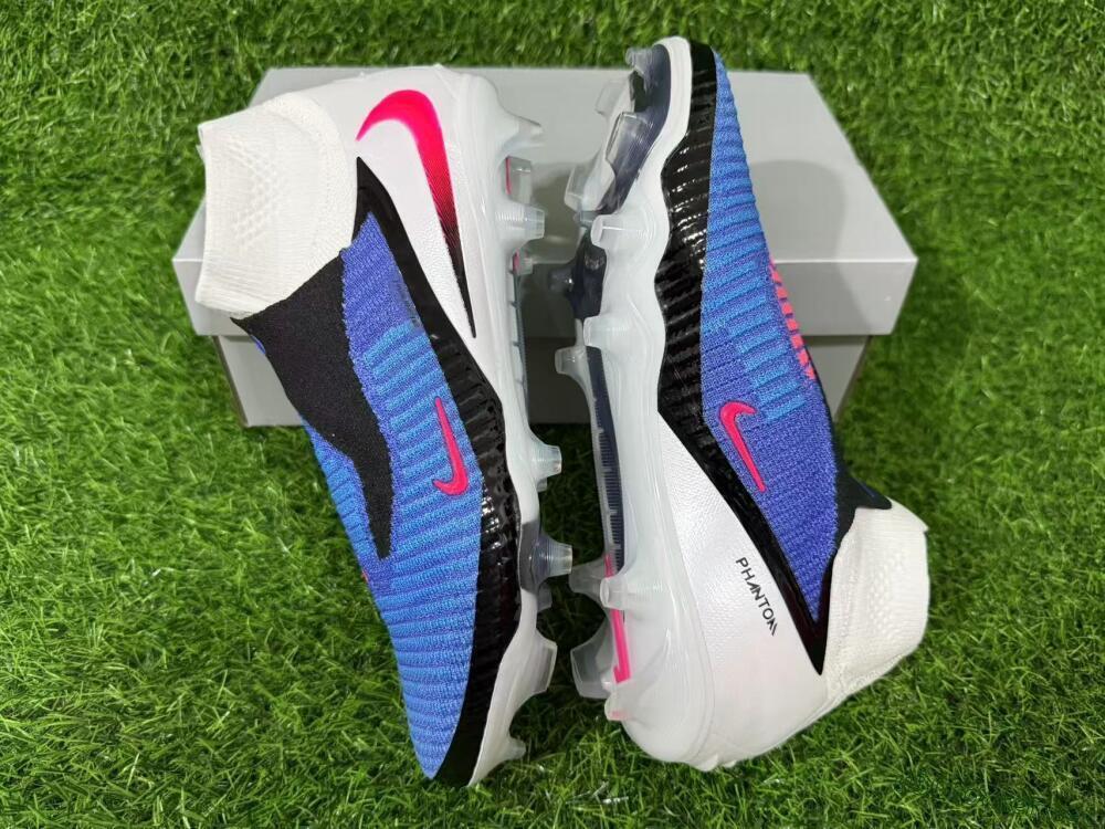 Unisex Nike Phantom 6 High Elite FG Football Boots - Blue/Electric Blue/Hot Pink