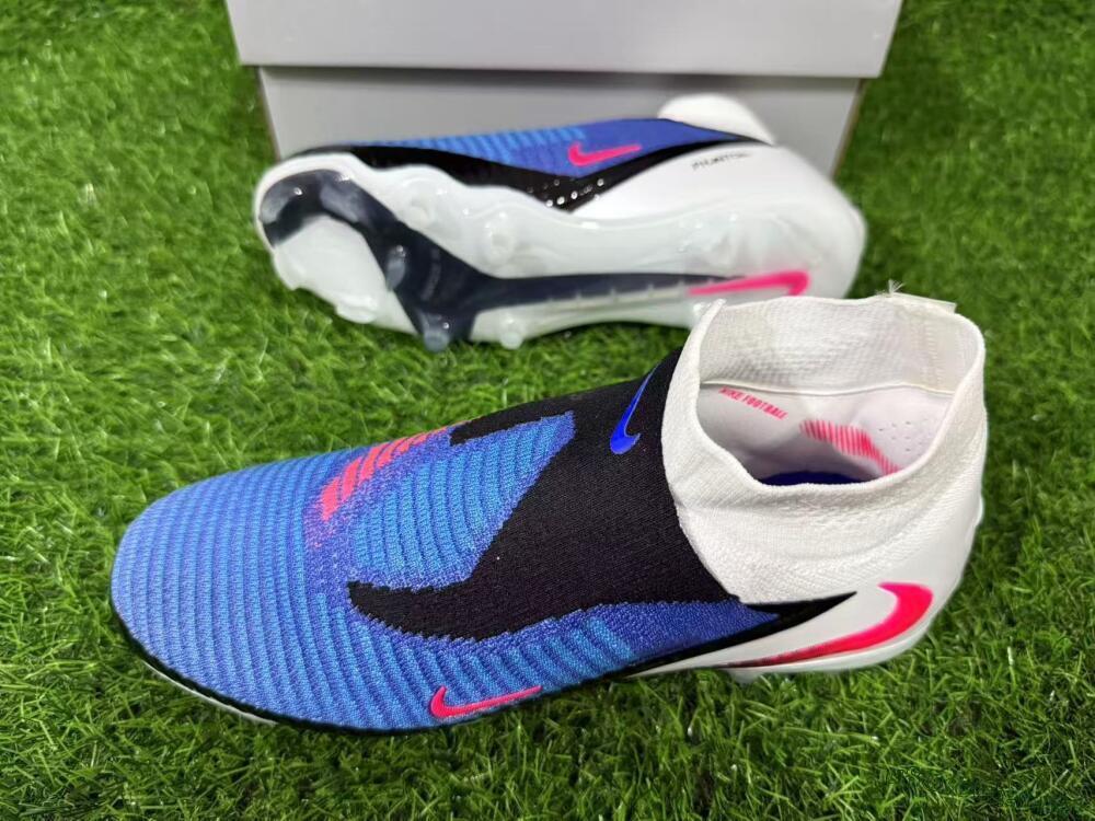 Unisex Nike Phantom 6 High Elite FG Football Boots - Blue/Electric Blue/Hot Pink