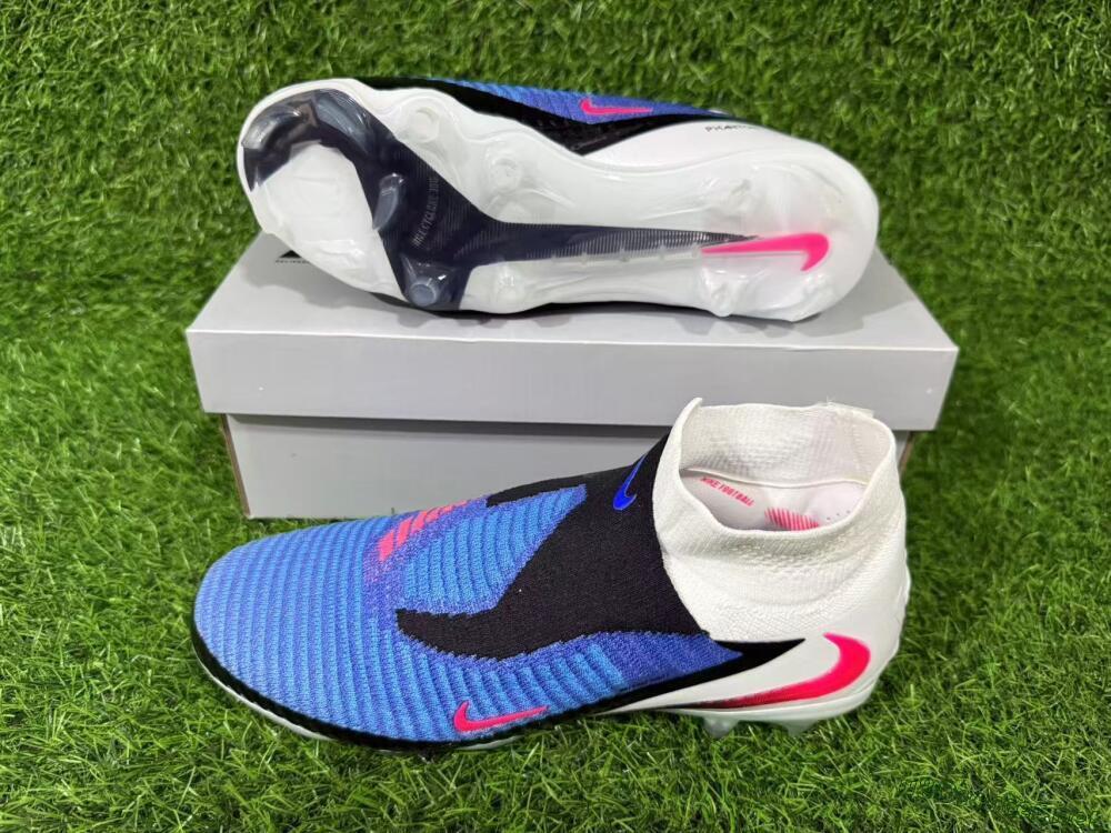 Unisex Nike Phantom 6 High Elite FG Football Boots - Blue/Electric Blue/Hot Pink
