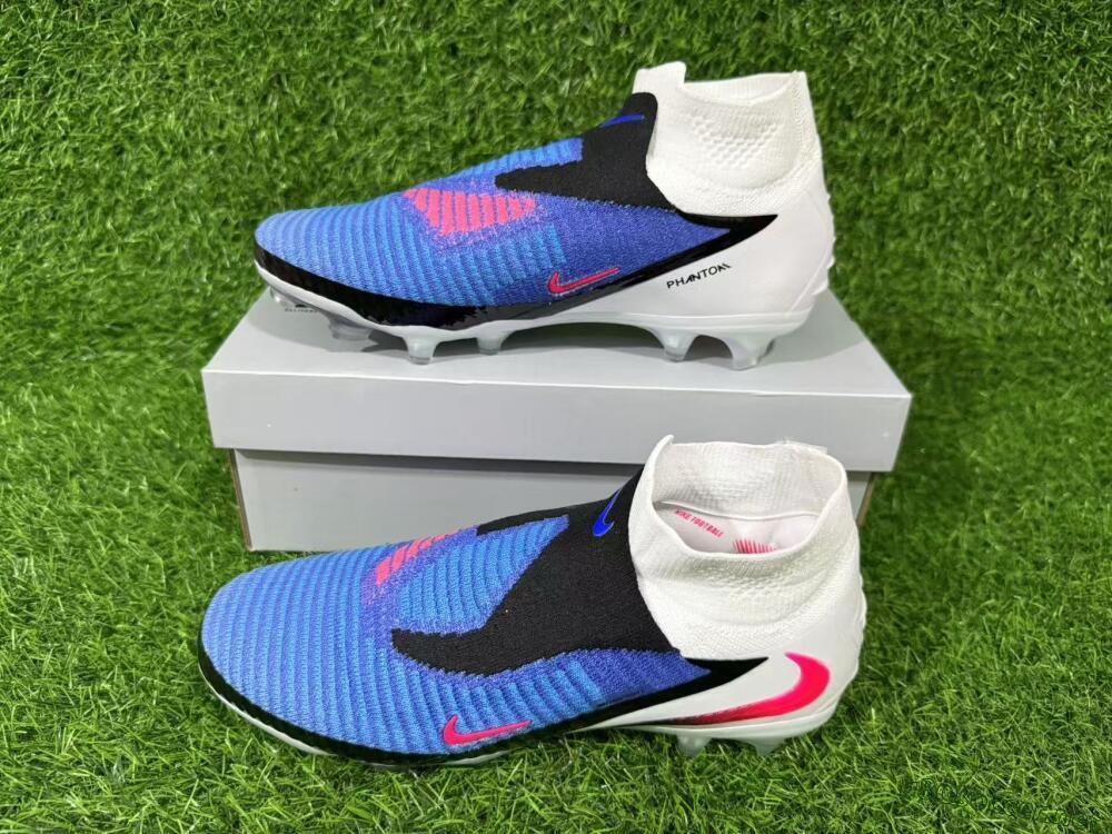 Unisex Nike Phantom 6 High Elite FG Football Boots - Blue/Electric Blue/Hot Pink