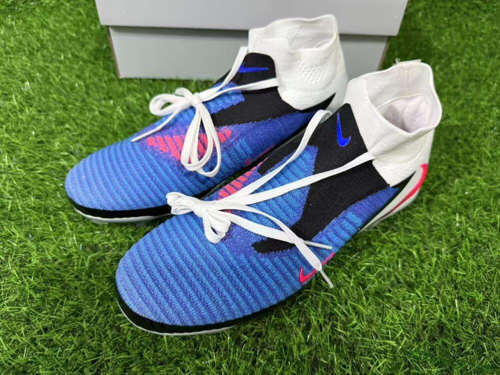 Unisex Nike Phantom 6 High Elite FG Football Boots - Blue/Electric Blue/Hot Pink