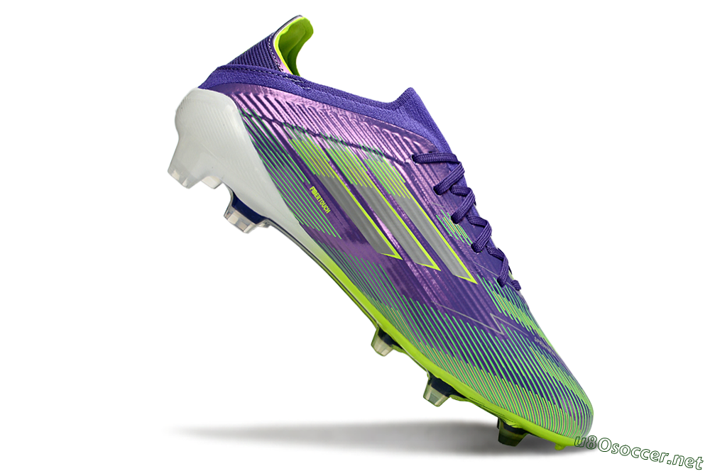 Unisex Adidas F50 Elite FG Football Boots - Purple/Lime Green/Electric Purple 5