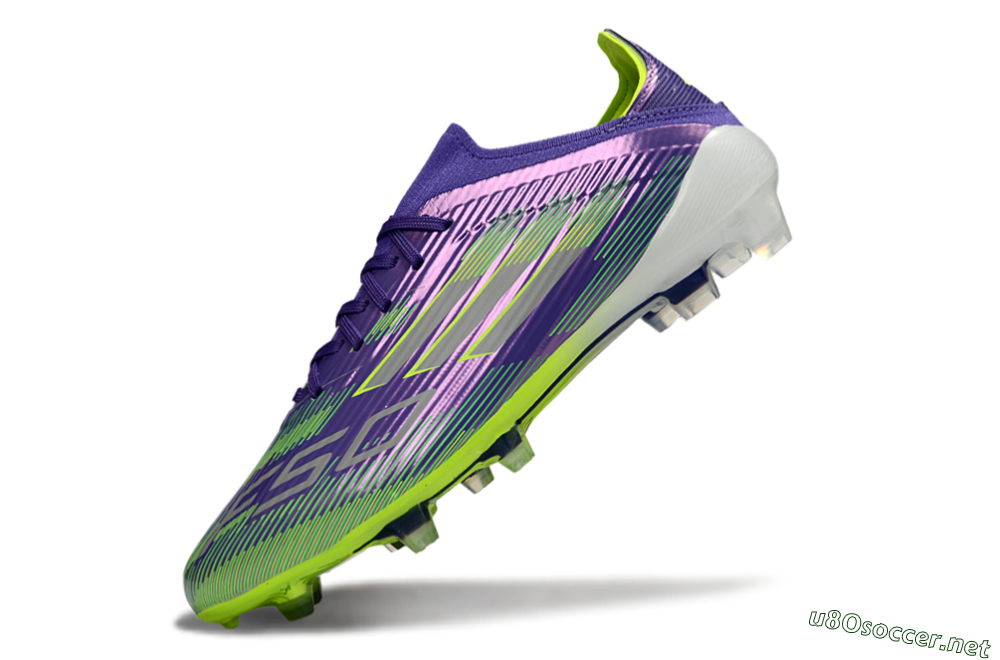 Unisex Adidas F50 Elite FG Football Boots - Purple/Lime Green/Electric Purple 6