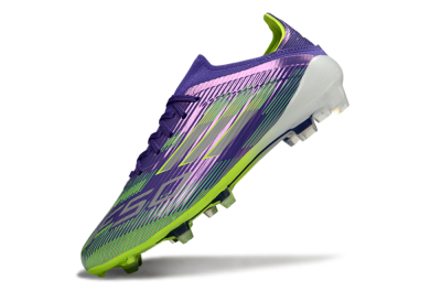 Unisex Adidas F50 Elite FG Football Boots - Purple/Lime Green/Electric Purple