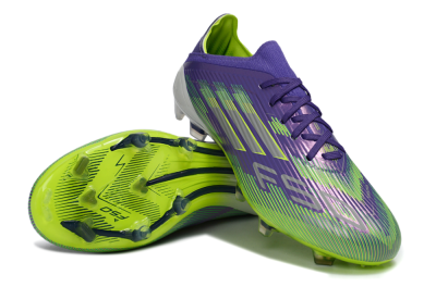 Unisex Adidas F50 Elite FG Football Boots - Purple/Lime Green/Electric Purple