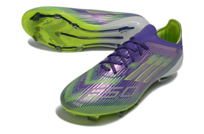 Unisex Adidas F50 Elite FG Football Boots - Purple/Lime Green/Electric Purple