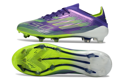 Unisex Adidas F50 Elite FG Football Boots - Purple/Lime Green/Electric Purple