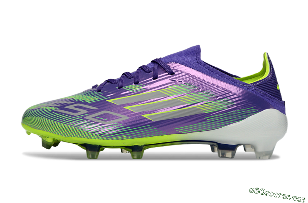 Unisex Adidas F50 Elite FG Football Boots - Purple/Lime Green/Electric Purple 0