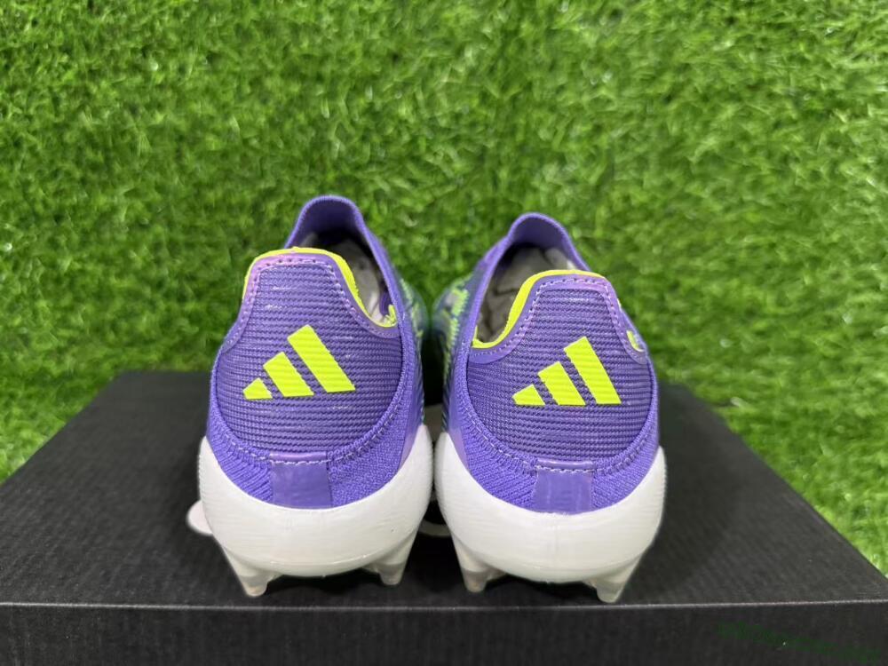 Unisex Adidas F50 Elite FG Football Boots - Purple/Lime Green/Electric Purple