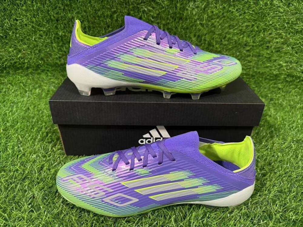 Unisex Adidas F50 Elite FG Football Boots - Purple/Lime Green/Electric Purple