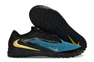 Men's Nike Phantom 6 Low Elite TF Football Shoes - Teal/Midnight Black/Metallic Gold