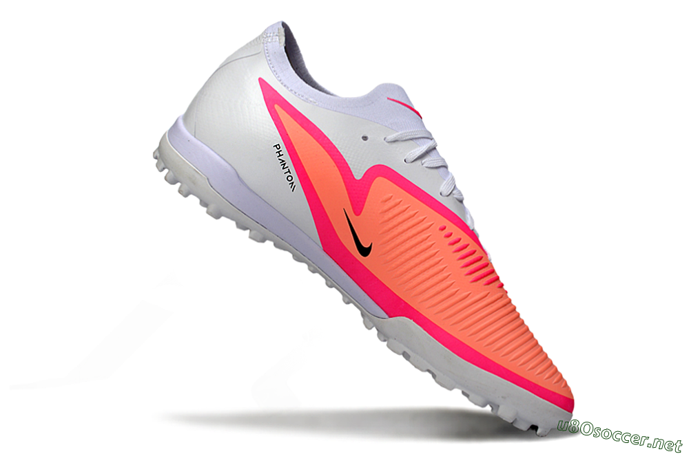 Men's Nike Phantom 6 Low Elite TF Football Shoes - Pink/Vibrant Neon/Soft White 4