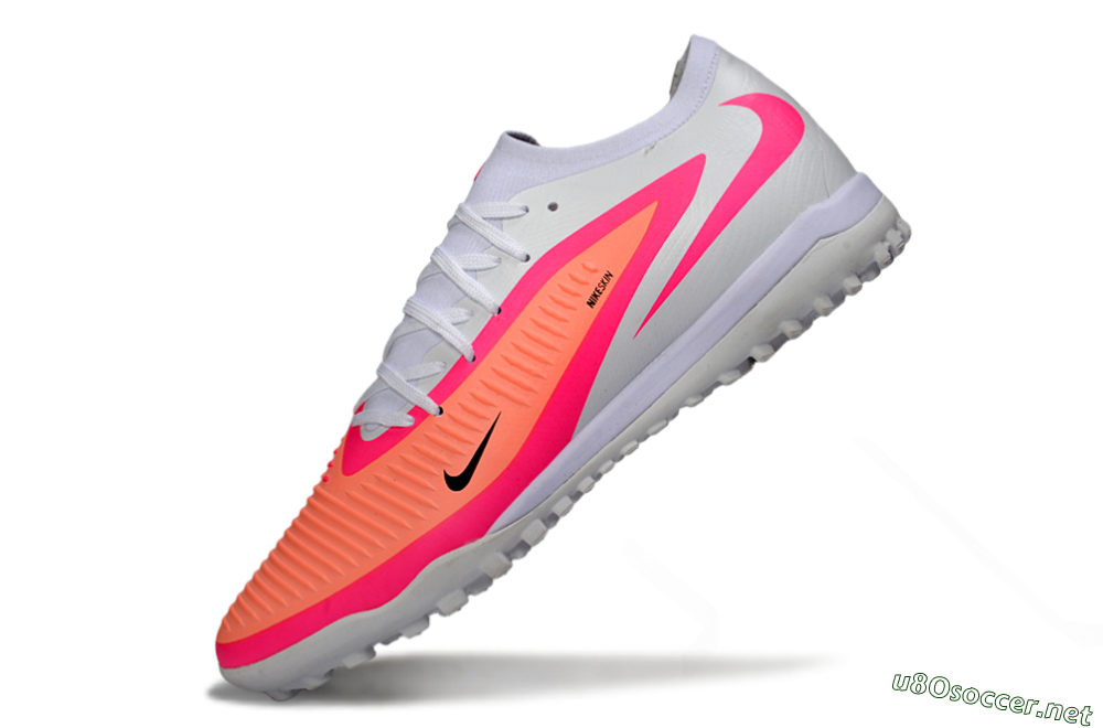 Men's Nike Phantom 6 Low Elite TF Football Shoes - Pink/Vibrant Neon/Soft White 5
