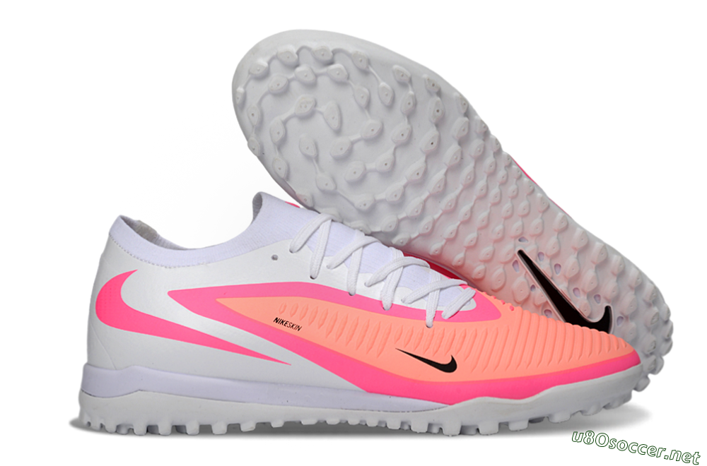 Men's Nike Phantom 6 Low Elite TF Football Shoes - Pink/Vibrant Neon/Soft White 2