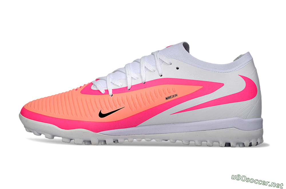 Men's Nike Phantom 6 Low Elite TF Football Shoes - Pink/Vibrant Neon/Soft White 0