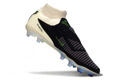 Men's Nike Phantom 6 High Elite FG Football Boots - Black/Electric Green/Beige